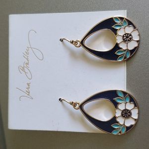 Vera Bradley Floral Drop Dangle Earrings